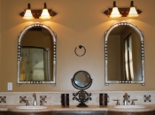 Custom bathroom with custom tile, Pasadena, CA