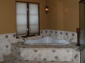 Custom bathroom with jacuzzi tub, Pasadena, CA